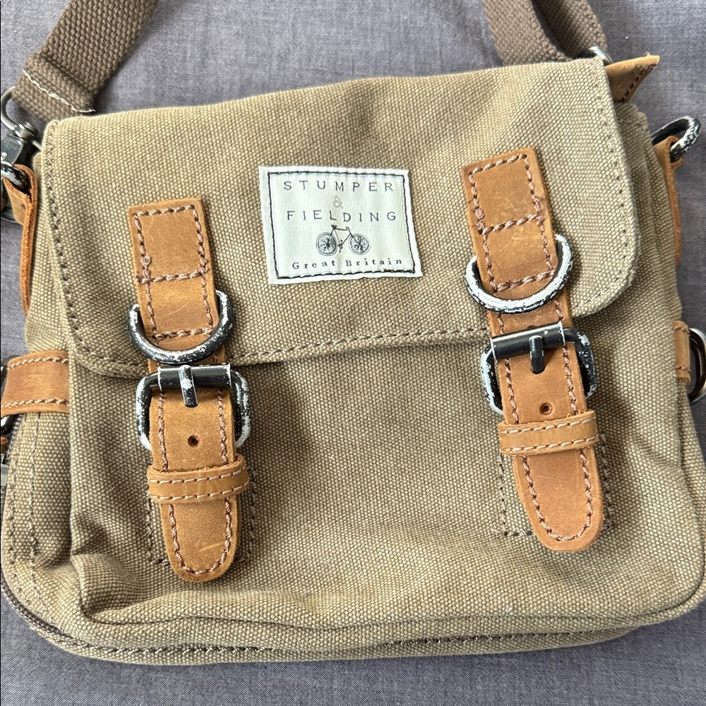 Tan Canvas Crossbody Bag